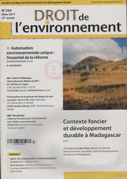 Droit de l'environnement. 254, Jeudi 9 Mars 2017 | 