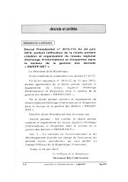 Décret présidentiel n° 2015-115 du 24 juin 2015 : Décret présidentiel n° 2015-115 du 24 juin 2015, portant ratification de la charte portant création et organisation du réseau régional d'échange d'informations et d'expertise dans le secteur de la gestion des déchets "SWEEP-NET" | 